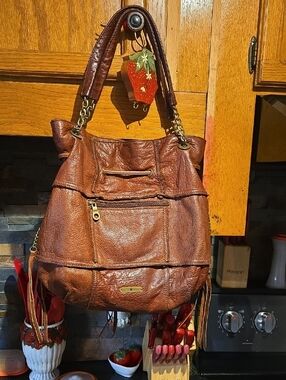 Lucky Brand Logan Leather Fringe Shoulder Bag